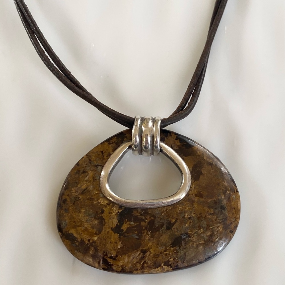 Silpada Bronze Age Necklace Leather Cord  N2014 - Picture 3 of 8